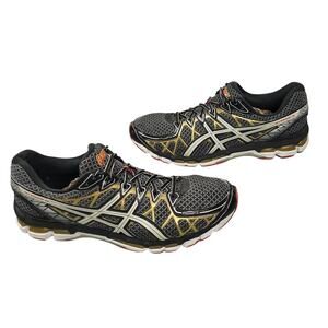 ASICS Men’s Gel Kayano 20 Running Shoes Sz 16 20th Anniversary Black White Gold